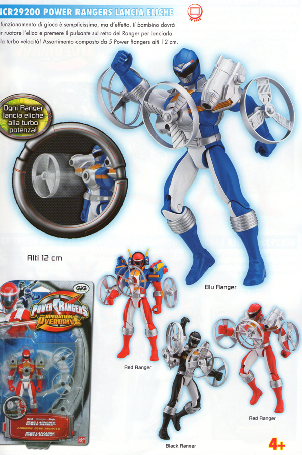 Power Rangers Black Operation DverDrive, lancia eliche 12 cm, Giochi Preziosi 29200