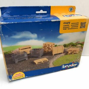 Bruder 02415 - Pallet - Bancali con accessori - ATTENZIONE CONFEZIONE ROVINATA scala 1/16
