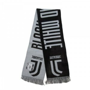 NUOVA SCIARPA JAQUARD UFFICIALE JUVENTUS - BLACK AND WHITE - JAQUARD 2017-18  140 X20 CM CIRCA