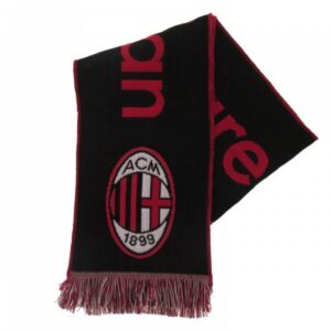 NUOVA SCIARPA JAQUARD UFFICIALE  -SCRITTA - #WEAREACMILAN  - 140 X20 CM CIRCA