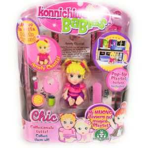 Konnichiwa Babies - 1 Blister personaggio Amely Chantal + Playset Pop-Up inluso Giochi Preziosi GPZ11846