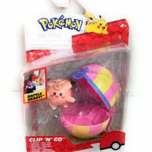 COLLEZIONE POKEMON CLIP ' N ' GO Clefairy Figure 4/5 cm e Heal Ball, PK160300