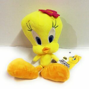 Looney Tunes Titty Peluche, TITTY 20 CM con fiorellino color fucsia, LNE03000