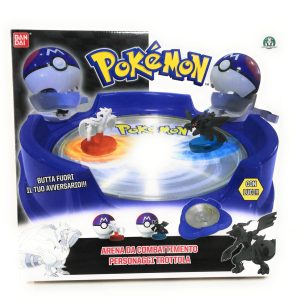 Arena da combattimento Pokemon Black and White con 2 personaggi trottola con lanciatore, Giochi Preziosi CCP85991