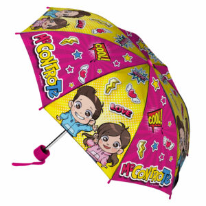 ME CONTRO TE , Nuovo Modello Ombrello pieghevole - apertura 80 cm RAINING KIDS CHIUSO CIRCA 52 CM ripiegabile a 25 cm x scuola