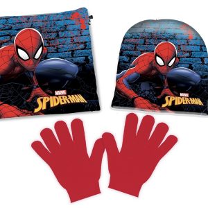 SET- BERRETTO o ZUCCOTTO - SCALDACOLLO - GUANTI - SPIDERMAN - UOMO RAGNO VARIE TAGLIE