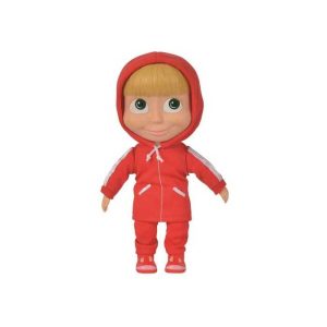 Simba Masha e Orso Masha e Orso Bambola Corpo Morbido Vestito invernale rosso come in tv