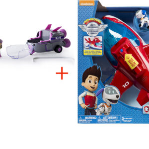 AIR PATROLLER AEREO PAW PATROL COMPLETO DI ROBO DOG + SKYE NUOVO MODELLO COME FOTO