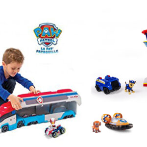 NUOVO MODELLO PATTUGLIATORE PAW PATROLLER CAMION COMPLETO DI 1 QUAD E RYDER + TORRE DI CONTROLLO CON MINI VEICOLO CHASE + 2 VEICOLI CON PERSONAGGIO STACCABILE COME FOTO