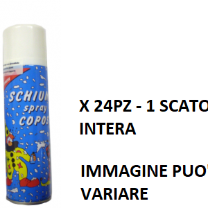 VENDITA CON PREZZO ALL'INGROSSO BOMBOLETTE SCHIUMA PARTY SPRAY ,OFFERTA SCATOLA 24 PEZZI 150 ML