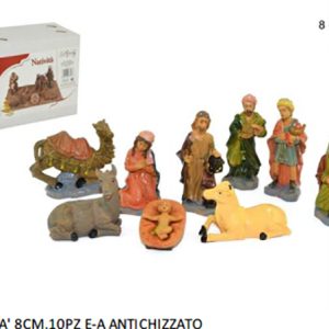 STATUINE PRESEPE NATIVITA' 8 CM ASSORTIMENTO 10 PEZZI  VERSIONE ECONOMICA COLORE ANTICHIZZATO  COD 247   ADATTO A CHI REALIZZA PRESEPI