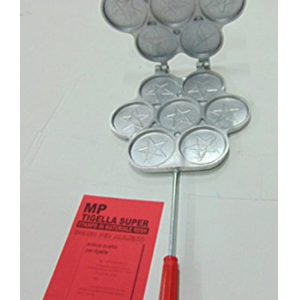 TIGELLIERA PROFESSIONALE PER TIGELLE 7 POSTI DITTA MP CON RICETTA SPECIALE TIGELLA -  NUOVO MANICO PERSONALIZZATO USO PROFESSIONALE - COMPLETA