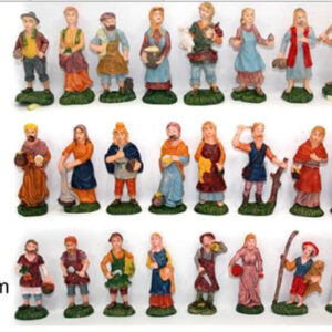 statuine da presepe in plastica 10 cm - 24 pezzi - 1 scatola assortita - versione economia