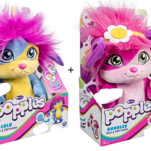POPPLES - BUBBLES - LULU - OFFERTA 2 PEZZI DELUXE CIRCA 28 CM SI TRASFORMA IN PALLA - L'ORGINALE -