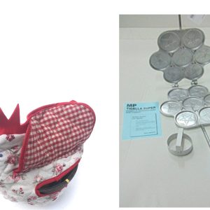 NUOVO  MODELLO TIGELLIERA 7 POSTI MP + TAGLIAPASTA + RICETTA PESO 3 KG TIGELLA TIGELLE TIPICO MODENESE + CESTINO PORTA TIGELLE OTTIMO REGALO