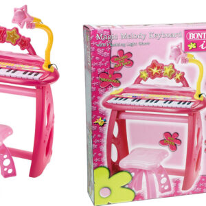 Nuovo Bontempi MK 3471/R - Tastiera Elettronica a 31 Tasti con Microfono, Gambe e Sgabello