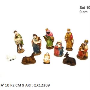 STATUINE PRESEPE PASTORI MESTIERI ECONOMICHE  - NATIVITA' 10 PEZZI PERSONAGGI 9 CM  PRESEPE NATALE ADATTO A CHI REALIZZA PRESEPI ANCHE DA RIVENDERE 2107