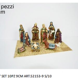 STATUINE PRESEPE NATIVITA' SET COMPLETO DA 10 PEZZI PERSONAGGI 9 CM ADDOBBO PRESEPE NATALE ADATTO A CHI REALIZZA PRESEPI ANCHE DA RIVENDERE 8008