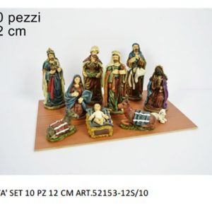 STATUINE PRESEPE NATIVITA' SET COMPLETO DA 10 PEZZI PERSONAGGI 12 CM ADDOBBO PRESEPE NATALE ADATTO A CHI REALIZZA PRESEPI ANCHE DA RIVENDERE