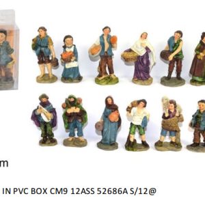 STATUINE PRESEPE PASTORI MESTIERI ECONOMICHE - PASTORI IN PVC 12 PEZZI PERSONAGGI 9 CM