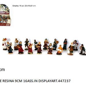 STATUINE PRESEPE PASTORI MESTIERI ECONOMICHE - PASTORI IN RESINA 16 PEZZI PERSONAGGI 9 CM PRESEPE NATALE ADATTO A CHI REALIZZA PRESEPI ANCHE DA RIVENDERE 5376