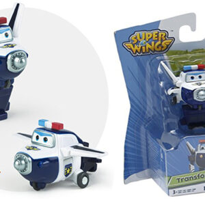 Giochi Preziosi - Super Wings  Paul, Aereo Robot Personaggio Trasformabile Articolato, Alto 5 Cm