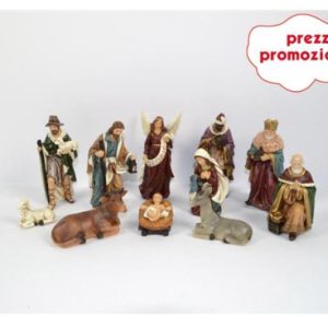 STATUE PRESEPE ECONOMICHE ADATTO A DI REALIZZA PRESEPI DA RIVENDERE SET STATUINE NATIVITA' FORMATA DA 11 PEZZI CM 9 IN POLIRESANA ECONOMICHE