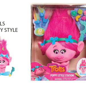 Trolls Testa con Capelli per Acconciature CON 10 PEZZI INCLUSI