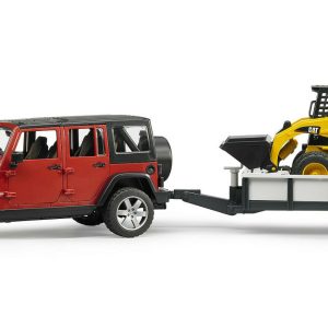 Bruder 02925 - JEEP WRANGLER RUBICON CON MINI ESCAVATORE CAT scala 1/16 FUORI PRODUZIONE