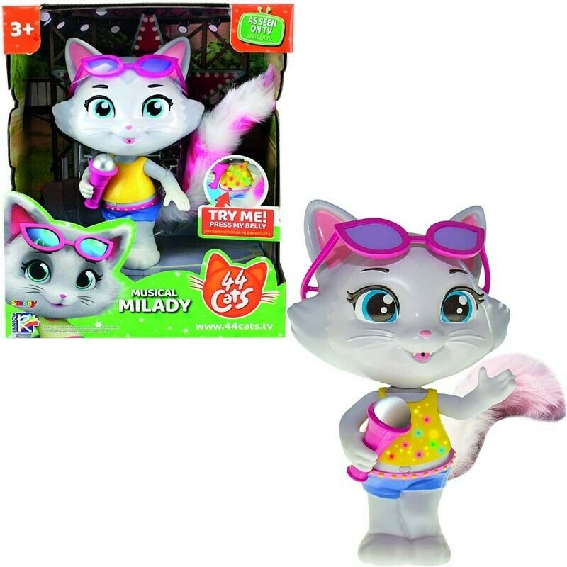 44 Gatti MUSICAL MILADY elettronica, 20 cm, Canzoni della serie TV incluse modello con  funzione registrazione della tua voce