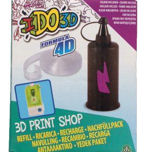 RICARICA - RECAMBIOS - RECHARGE - PENNA I DO 3D - IDO3D 3d print shop 1 colore VIOLA  inchiostro e 1 pezzo di Formula 4D per creare il tuo stampo