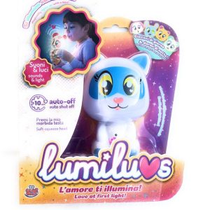 LUMILUVS KIS ME - PERSONAGGIO GATTO BIANCO - SI ILLUMINA CON UN BACIO SI SPEGNE DA SOLO - LOVE AT FIRST LIGHT - LUMILUVS ORIGINAL GRANDI GIOCHI