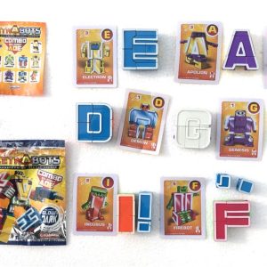 SET COMPLETO LETRABOTS COMBO ADE - CREA IL TUO ROBOT OFFERTA SERIE COMPLETA 9 BUSTINE - BRILLANO AL BUIO - CARD INCLUSA