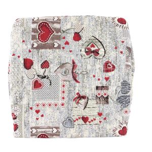 COPRISEDIA FASCIA CUORE ROSSO CON INTERNO IMBOTTITO SFODERABILE E LAVABILE IN LAVATRICE OFFERTA FORMATA DA 4 UNITA' X 4 SEDUTE - FASCIA CON ELASTICO PER UNA MAGGIORE STABILITA' DIMENSIONI CIRC 40 cm x 40 cm