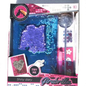 Girabrilla - IL MIO DIARIO SCINTILLANTE SEGRETO/PERSONALE  COLORE VIOLA / AZZURRO - block notes - l'originale Nice