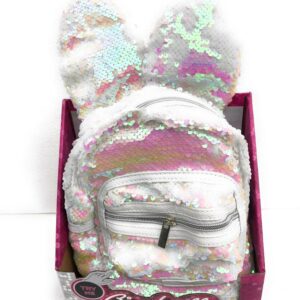 Girabrilla Mini backpack Rabbit Zaino con orecchie colore Bianco con effetto rosa come si vede da foto - originale di Nice