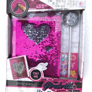 Girabrilla - IL MIO DIARIO SCINTILLANTE SEGRETO/PERSONALE  COLORE ROSA / ARGENTO - block notes - l'originale Nice