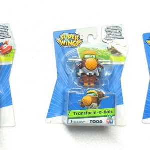 SUPER WINGS OFFERTA 3 PEZZI - TODD - FLIP - POPPA WHEELS - 5,5 CM TRASFORMABILE PRODOTTO ITALIA PERSONAGGI ADATTI ALLA TORRE DI CONTROLLO