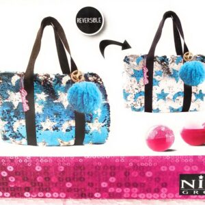 Girabrilla Zaino SPORT BAG COLORE AZZURRO - ARGENTO -  novità colori reversibili  - Girabrilla di Nice 02532