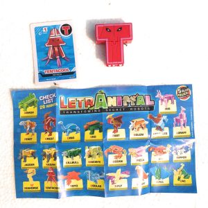 LETRABOTS - LETRANIMAL - IL TUO ROBOT A FORMA DI ANIMALE TENTACOOL SEPIIDA LETTERA ( T )  - CARD INCLUSA