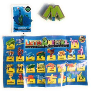 LETRABOTS - LETRANIMAL - IL TUO ROBOT A FORMA DI ANIMALE WALLOP PAVO CRISTAUS LETTERA ( W )  - CARD INCLUSA - ERRORE IMMAGINE AL CONTRARIO