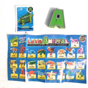 LETRABOTS - LETRANIMAL - IL TUO ROBOT A FORMA DI ANIMALE ARMOR STEGOSAURUS LETTERA ( A ) - CARD INCLUSA - CICABOOM