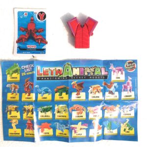 LETRABOTS - LETRANIMAL - IL TUO ROBOT A FORMA DI ANIMALE YOYO ASTACIDAE LETTERA ( Y )  - CARD INCLUSA - CICABOOM