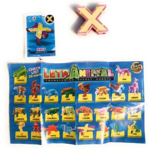 LETRABOTS - LETRANIMAL - IL TUO ROBOT A FORMA DI ANIMALE X-FLY MOSQUITOES LETTERA ( X ) - CARD INCLUSA - CICABOOM