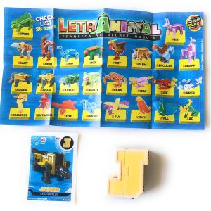 LETRABOTS - LETRANIMAL ROBOT A FORMA DI ANIMALE JAGGER CROCODYLUS LETTERA ( J )  - CARD INCLUSA - CICABOOM