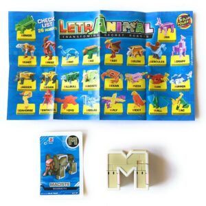 LETRABOTS - LETRANIMAL ROBOT A FORMA DI ANIMALE MACISTE MAMMOTH  LETTERA ( M )  - CARD INCLUSA - CICABOOM