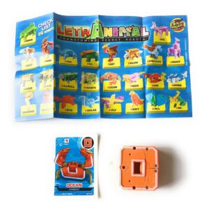 LETRABOTS - LETRANIMAL ROBOT A FORMA DI ANIMALE OCEAN CANCER LETTERA ( O ) - CARD INCLUSA - CICABOOM