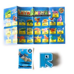 LETRABOTS - LETRANIMAL ROBOT A FORMA DI ANIMALE RIPPER SQUALUS LETTERA ( R ) - CARD INCLUSA - CICABOOM