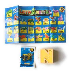 LETRABOTS - LETRANIMAL ROBOT A FORMA DI ANIMALE NEGAN PHANTERA LETTERA ( N ) - CARD INCLUSA - CICABOOM