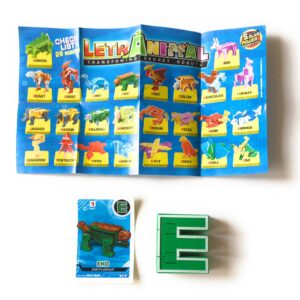 LETRABOTS - LETRANIMAL ROBOT A FORMA DI ANIMALE EKO ANKYLOSAUR  LETTERA ( E )  - CARD INCLUSA - CICABOOM
